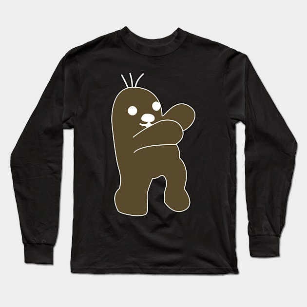 Dabbing Mole Design Long Sleeve T-Shirt by teemey